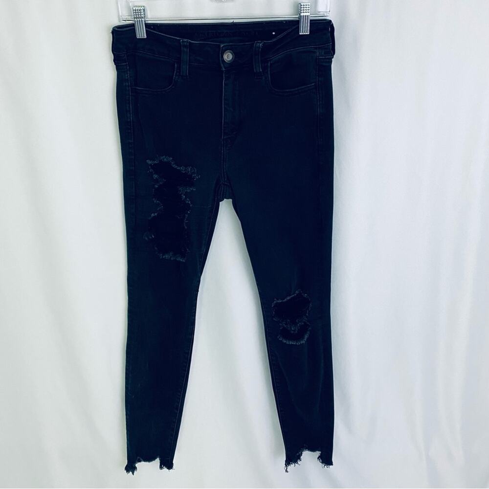 American Eagle Ripped Hi-Rise Jegging Size 8